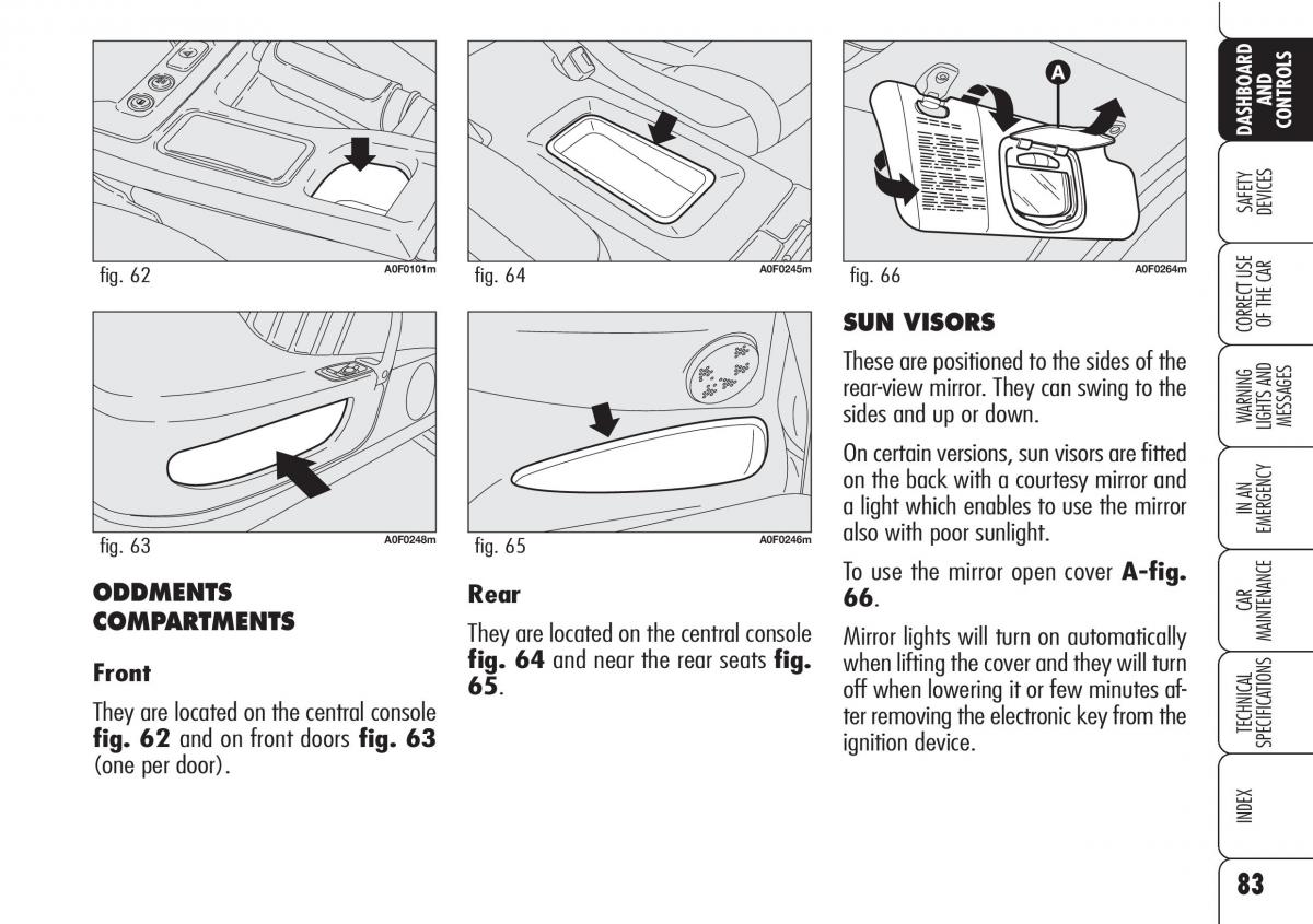 Alfa Romeo Brara Spider owners manual / page 84