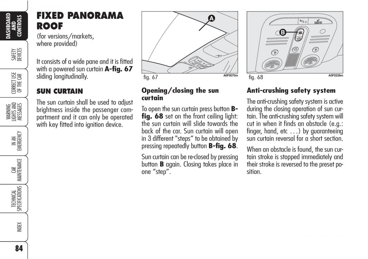 Alfa Romeo Brara Spider owners manual / page 85