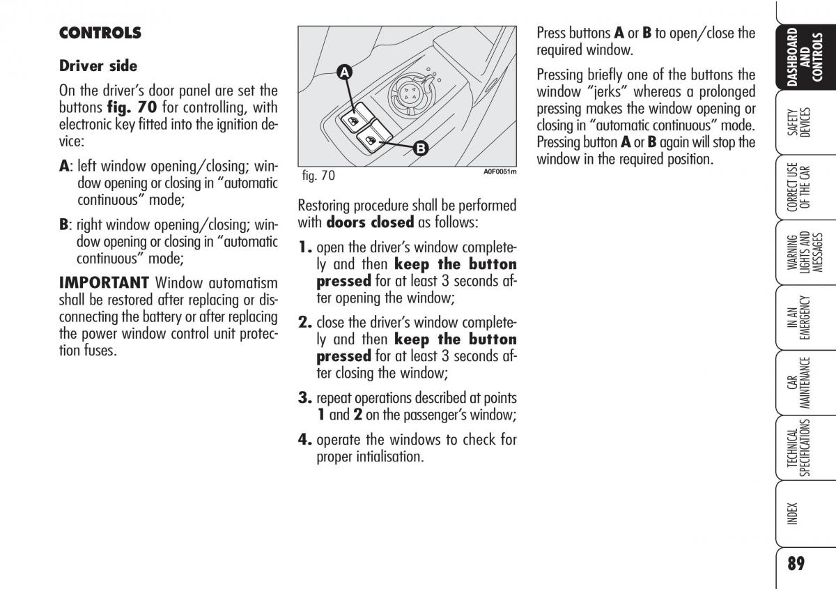 Alfa Romeo Brara Spider owners manual / page 90