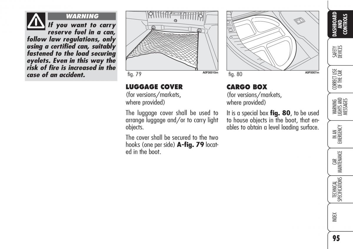 Alfa Romeo Brara Spider owners manual / page 96