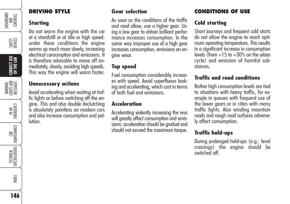 Alfa Romeo Brara Spider owners manual / page 147