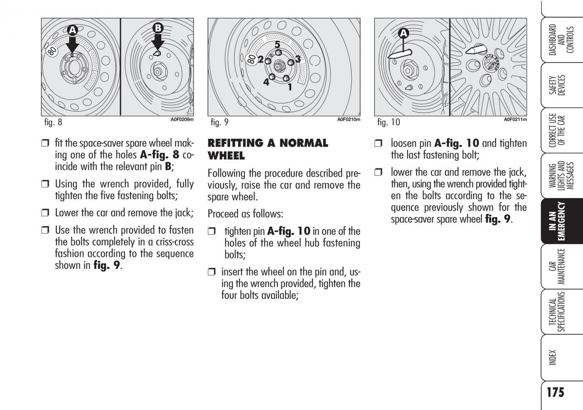 Alfa Romeo Brara Spider owners manual / page 176