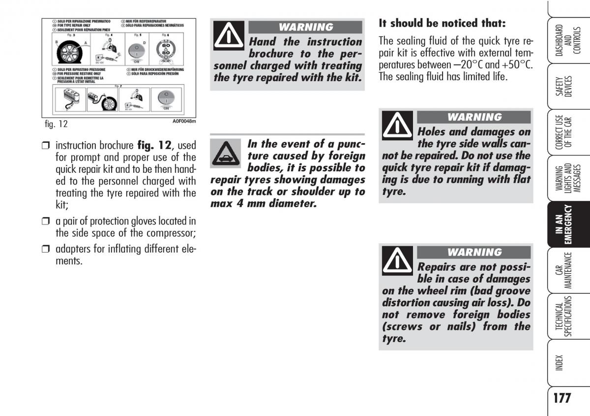 Alfa Romeo Brara Spider owners manual / page 178