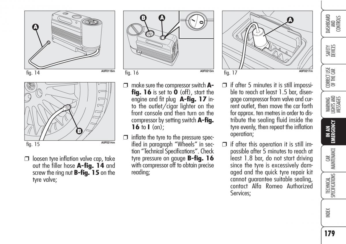 Alfa Romeo Brara Spider owners manual / page 180