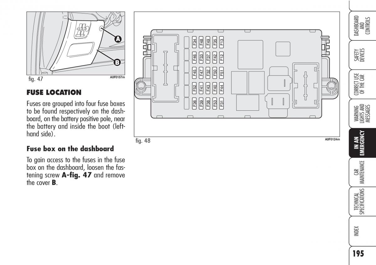 Alfa Romeo Brara Spider owners manual / page 196