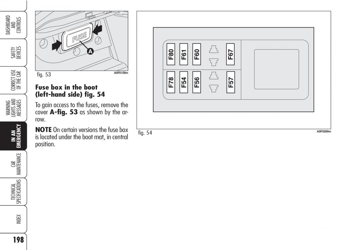 Alfa Romeo Brara Spider owners manual / page 199