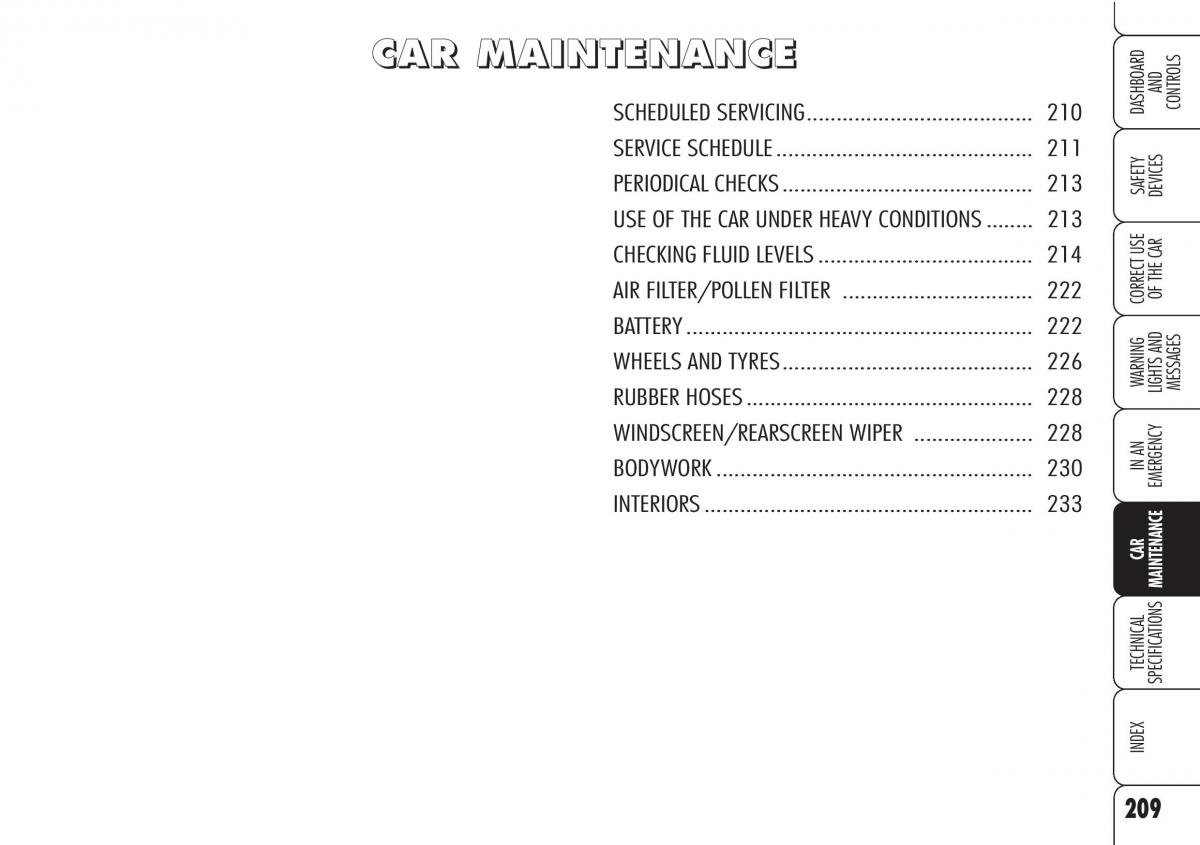 Alfa Romeo Brara Spider owners manual / page 210