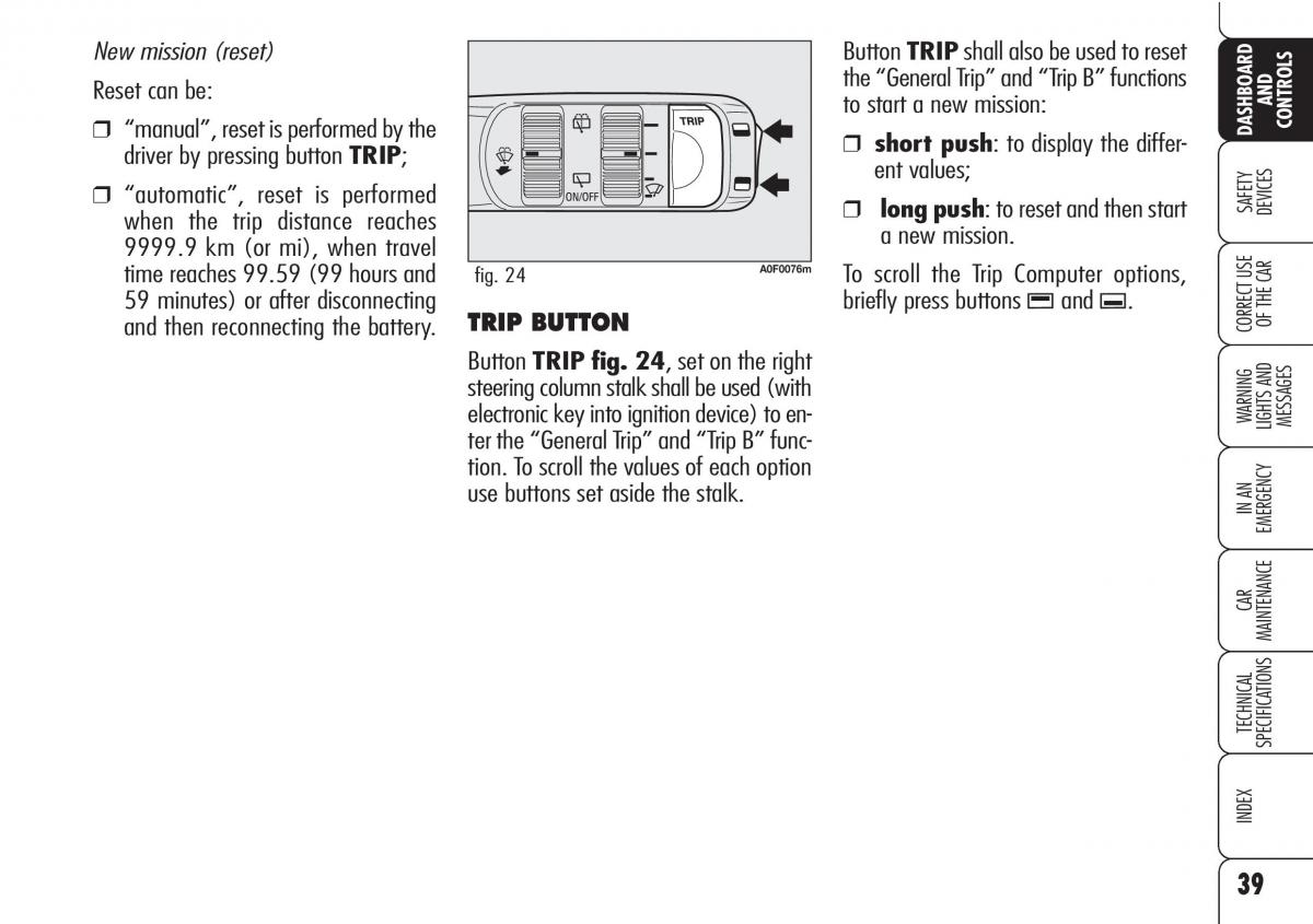 Alfa Romeo Brara Spider owners manual / page 40