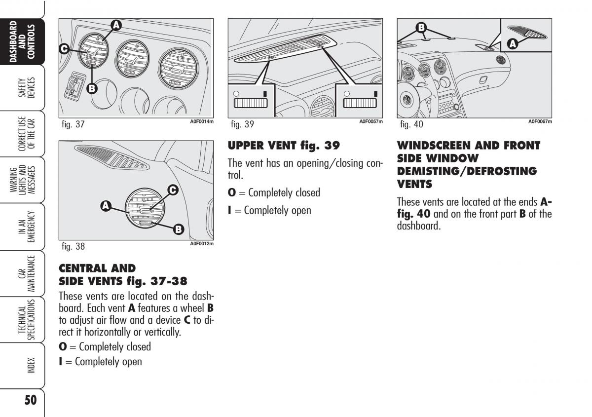 Alfa Romeo Brara Spider owners manual / page 51