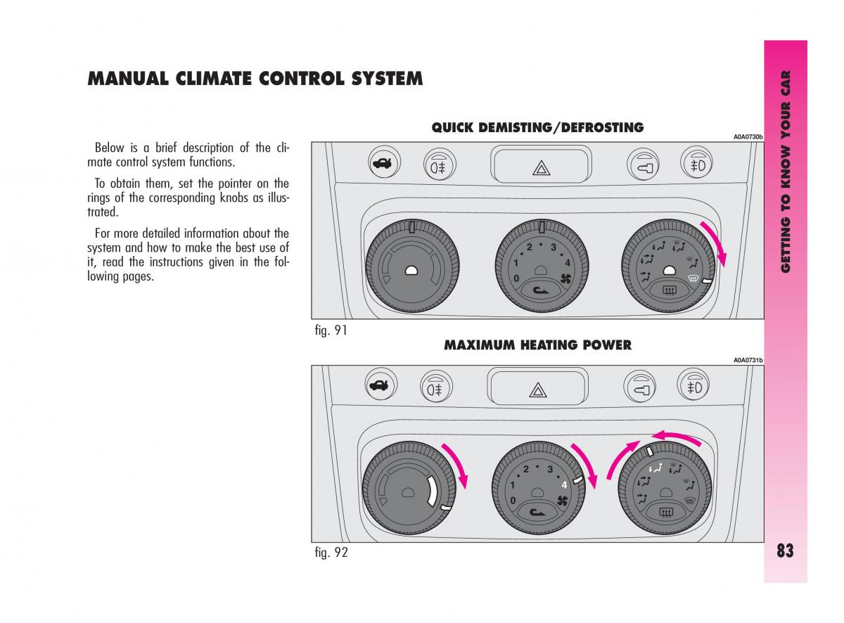 Alfa Romeo GT owners manual / page 84