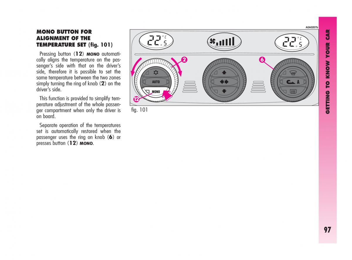 Alfa Romeo GT owners manual / page 98