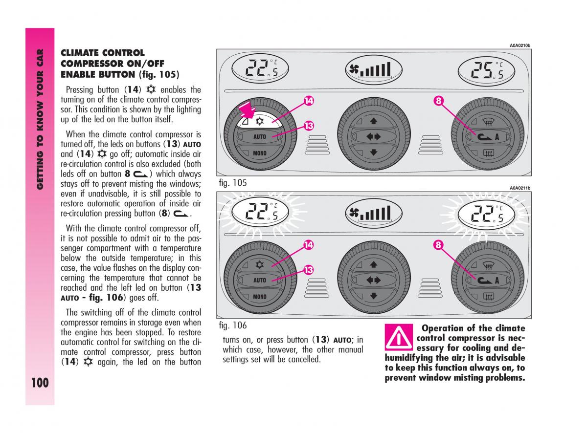 Alfa Romeo GT owners manual / page 101