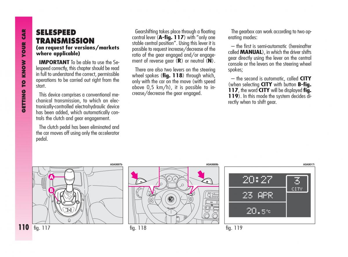 Alfa Romeo GT owners manual / page 111