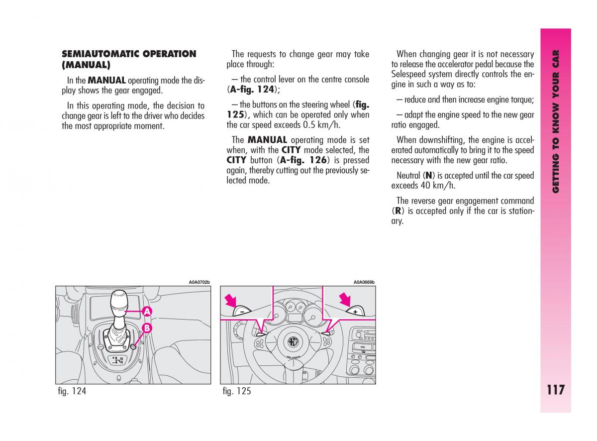 Alfa Romeo GT owners manual / page 118