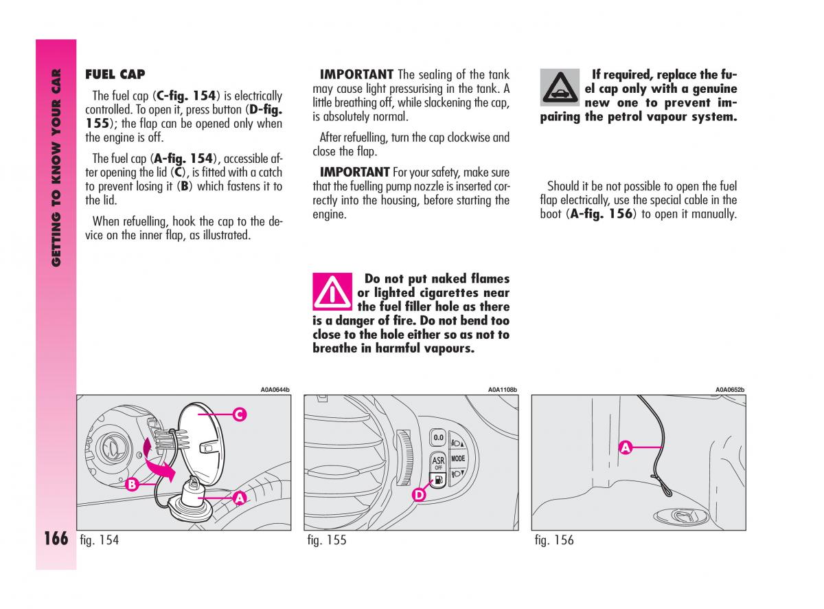 Alfa Romeo GT owners manual / page 167