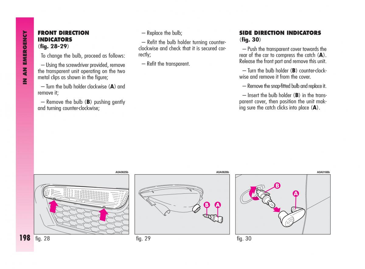 Alfa Romeo GT owners manual / page 199