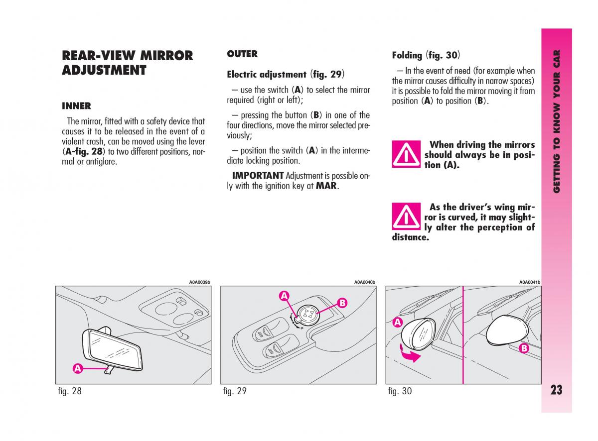 Alfa Romeo GT owners manual / page 24