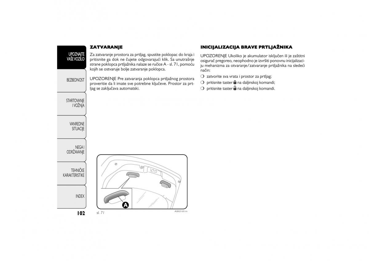 Alfa Romeo Giulietta vlasnicko uputstvo / page 103