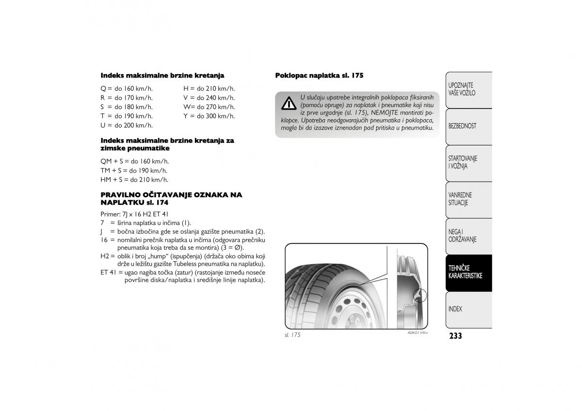 Alfa Romeo Giulietta vlasnicko uputstvo / page 234