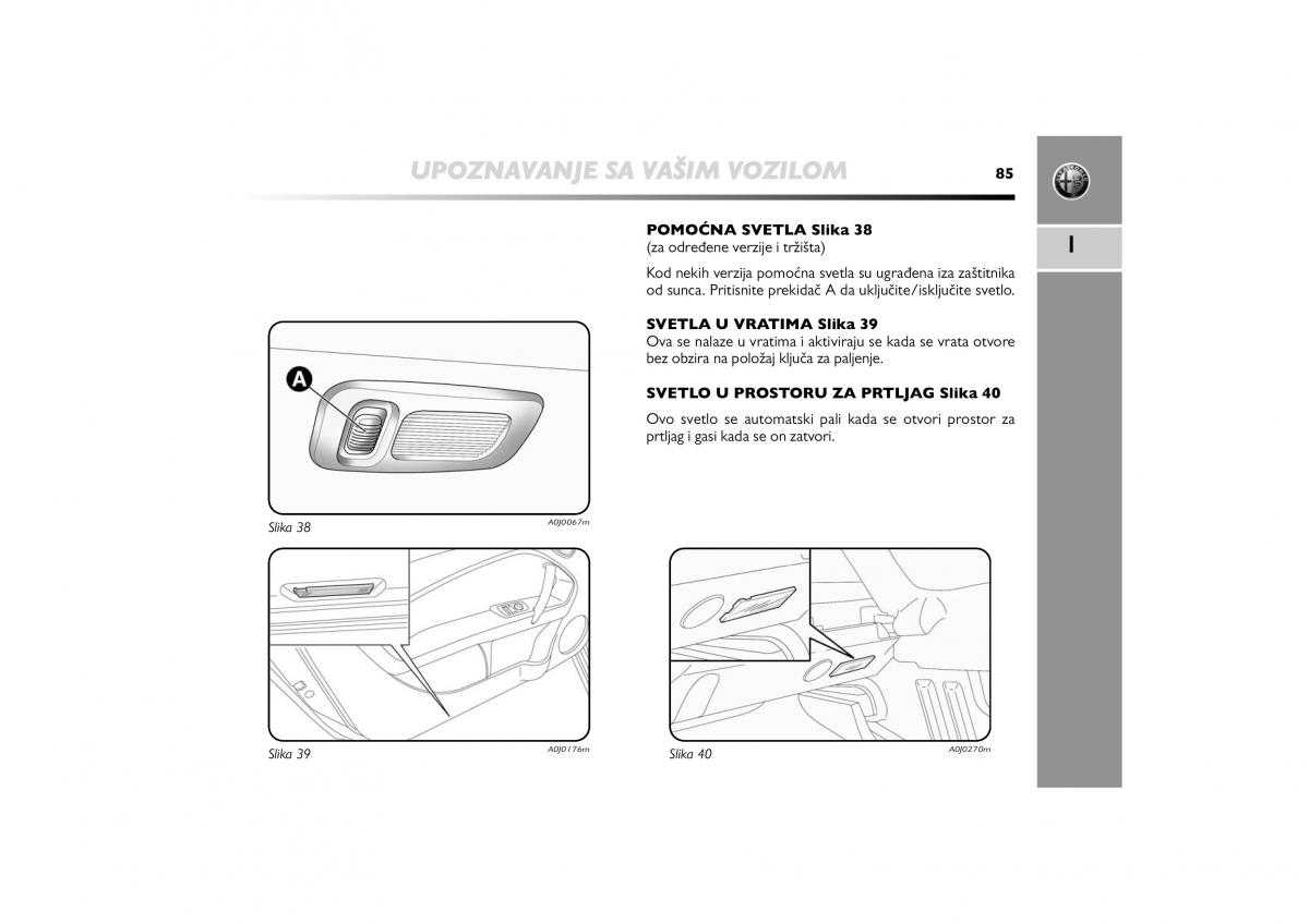 Alfa Romeo Mito vlasnicko uputstvo / page 86