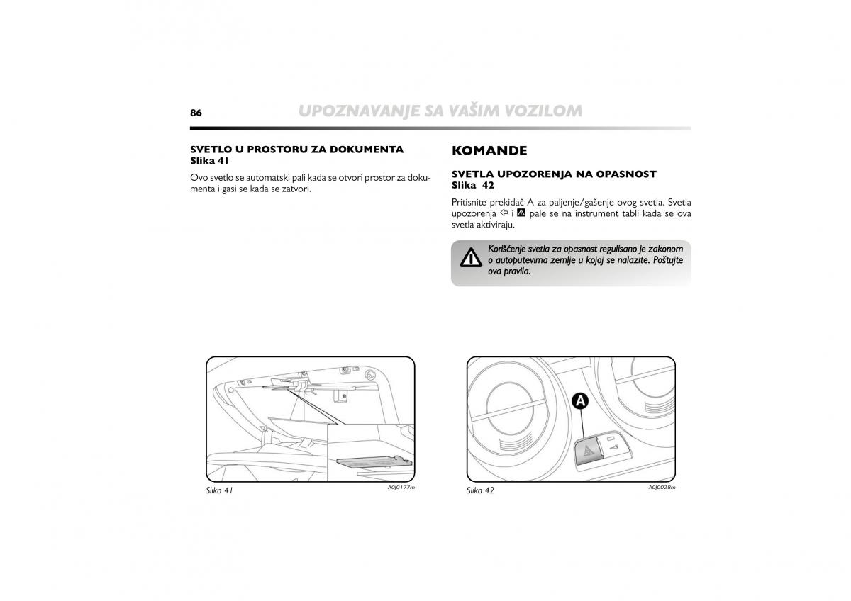 Alfa Romeo Mito vlasnicko uputstvo / page 87