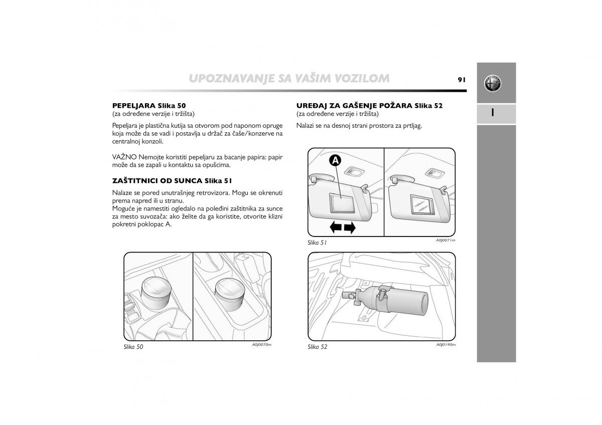 Alfa Romeo Mito vlasnicko uputstvo / page 92