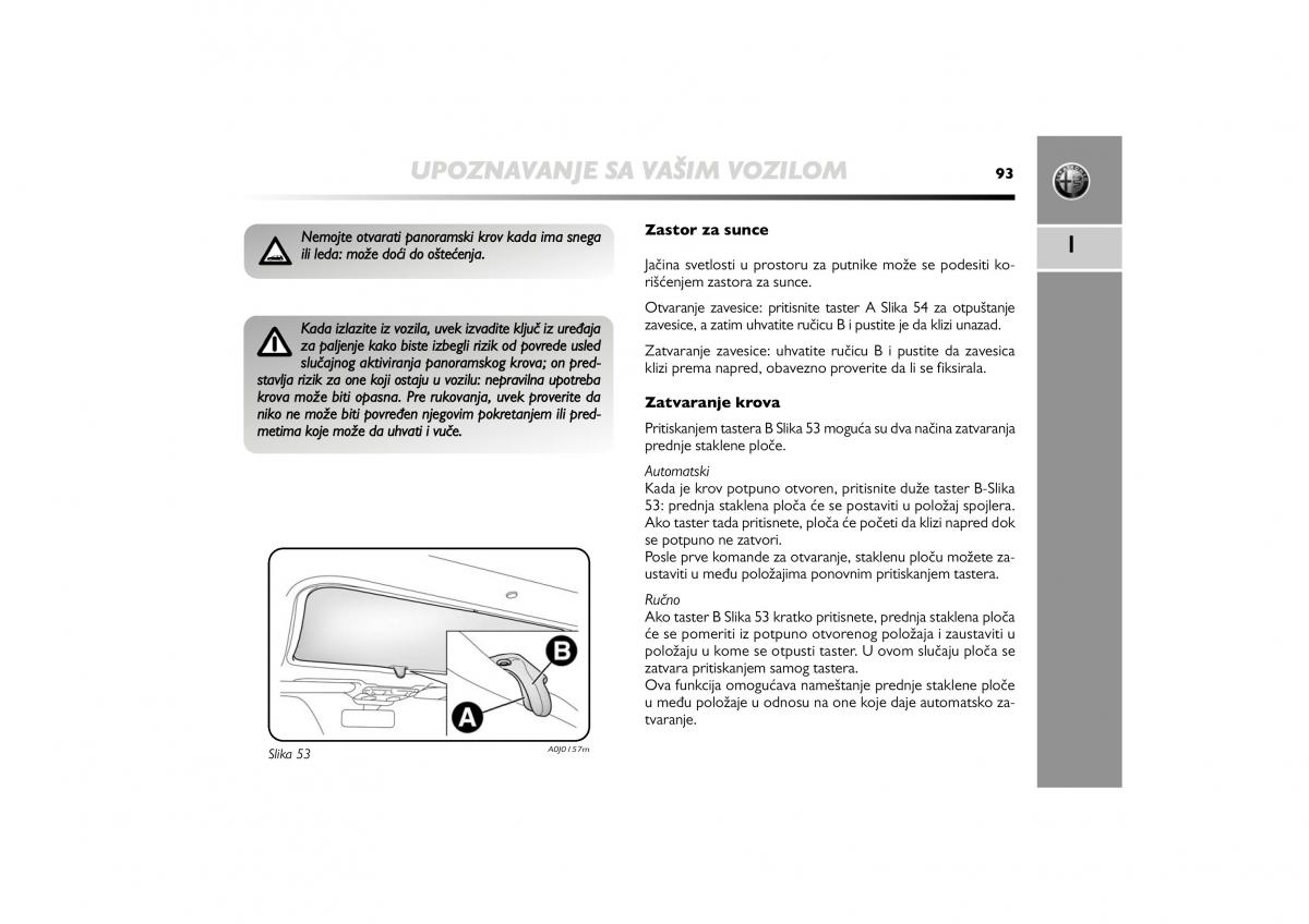 Alfa Romeo Mito vlasnicko uputstvo / page 94