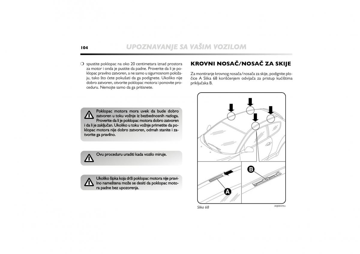 Alfa Romeo Mito vlasnicko uputstvo / page 105