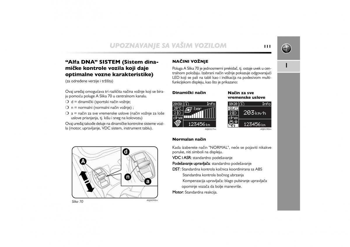 Alfa Romeo Mito vlasnicko uputstvo / page 112