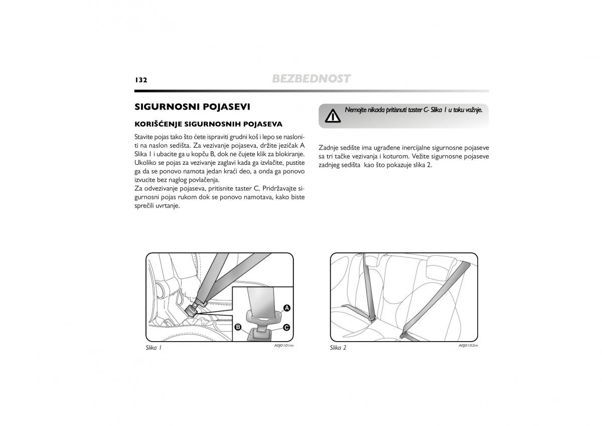 Alfa Romeo Mito vlasnicko uputstvo / page 133