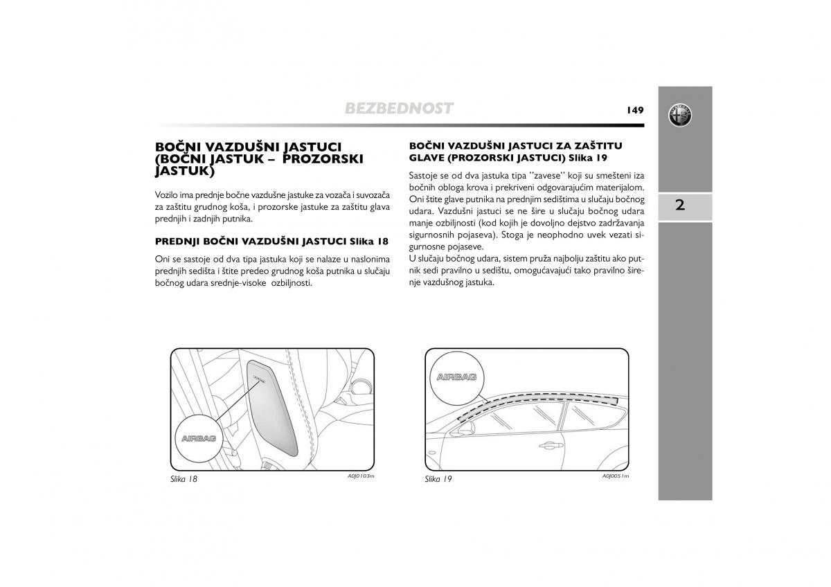 Alfa Romeo Mito vlasnicko uputstvo / page 150