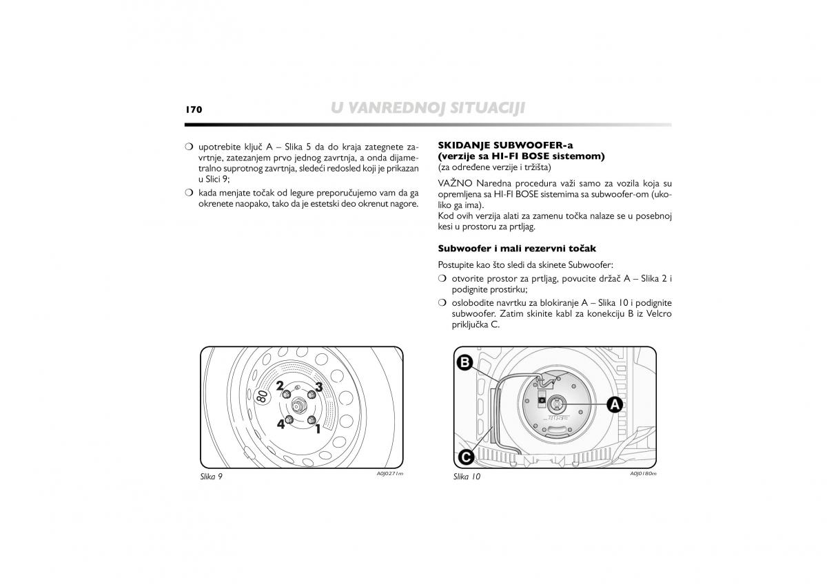 Alfa Romeo Mito vlasnicko uputstvo / page 171