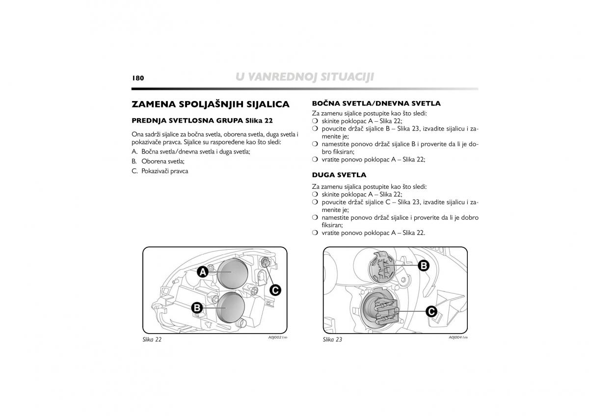 Alfa Romeo Mito vlasnicko uputstvo / page 181