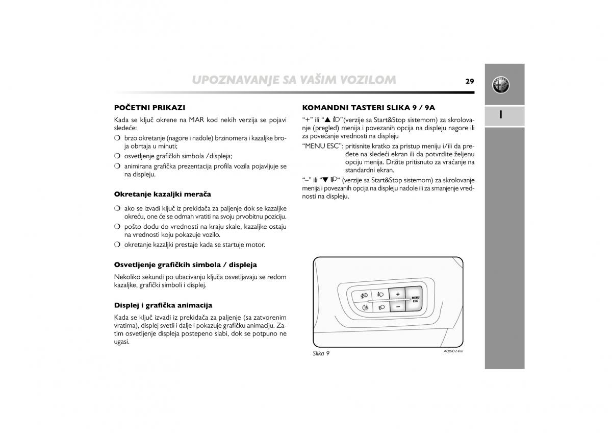 Alfa Romeo Mito vlasnicko uputstvo / page 30