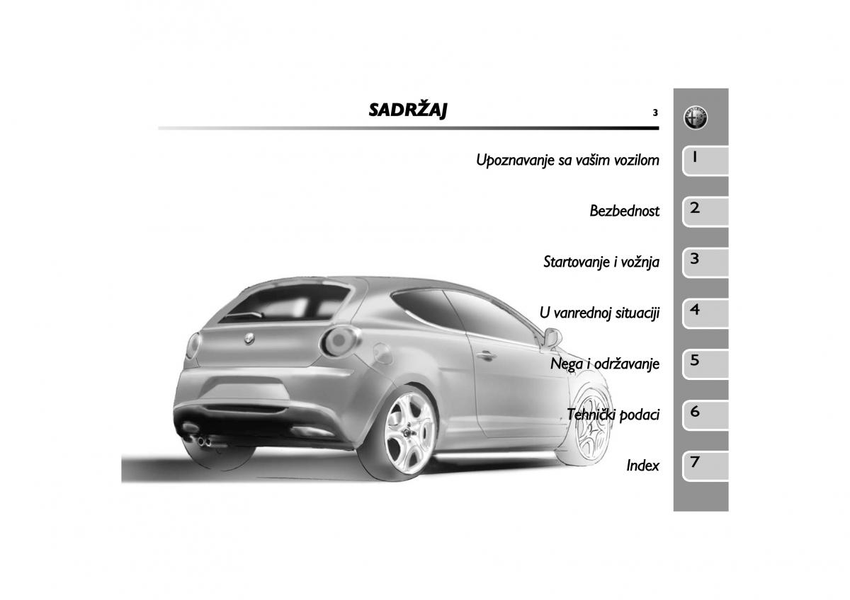 Alfa Romeo Mito vlasnicko uputstvo / page 4