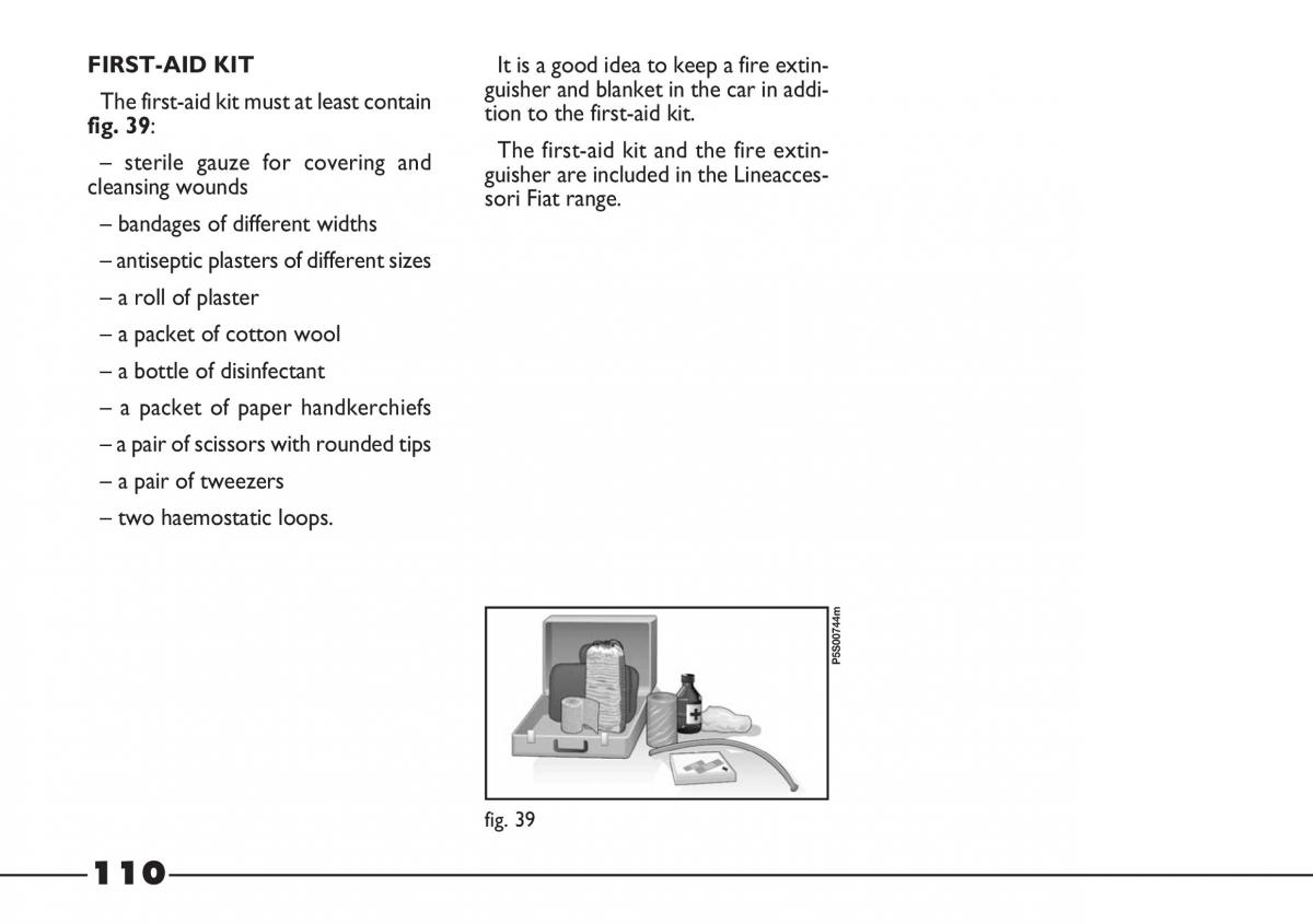 Fiat Barchetta owners manual / page 111