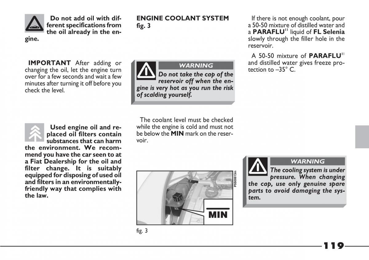 Fiat Barchetta owners manual / page 120