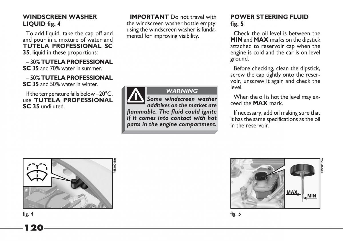 Fiat Barchetta owners manual / page 121