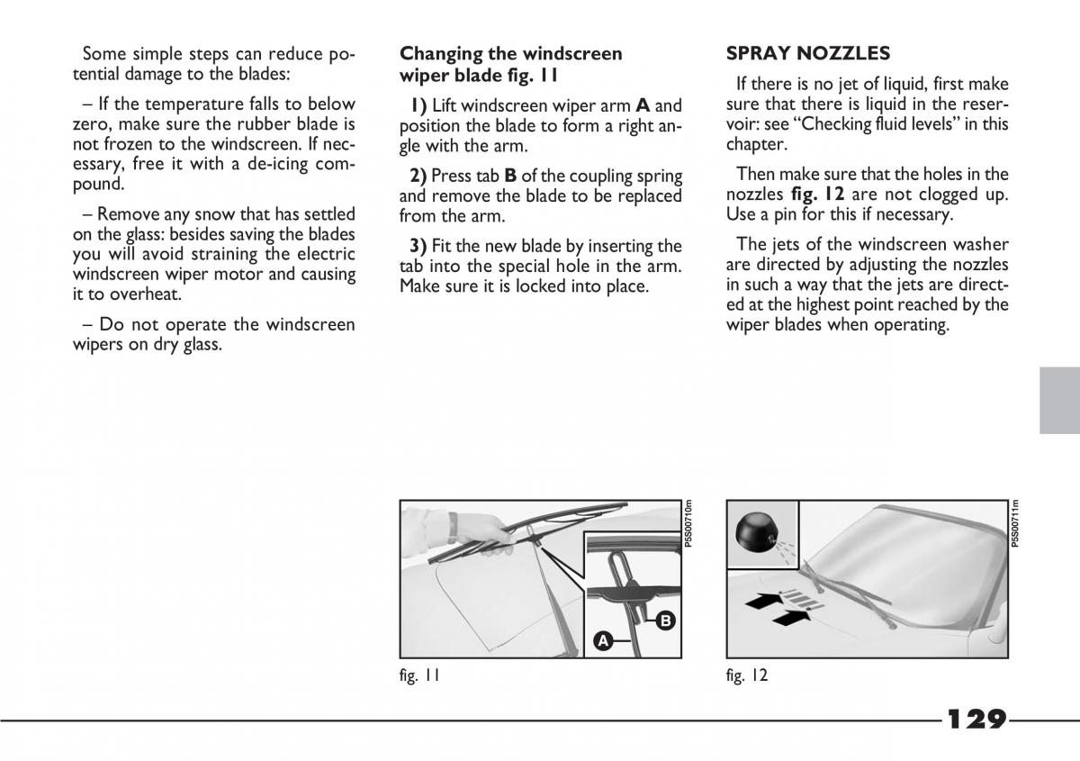 Fiat Barchetta owners manual / page 130