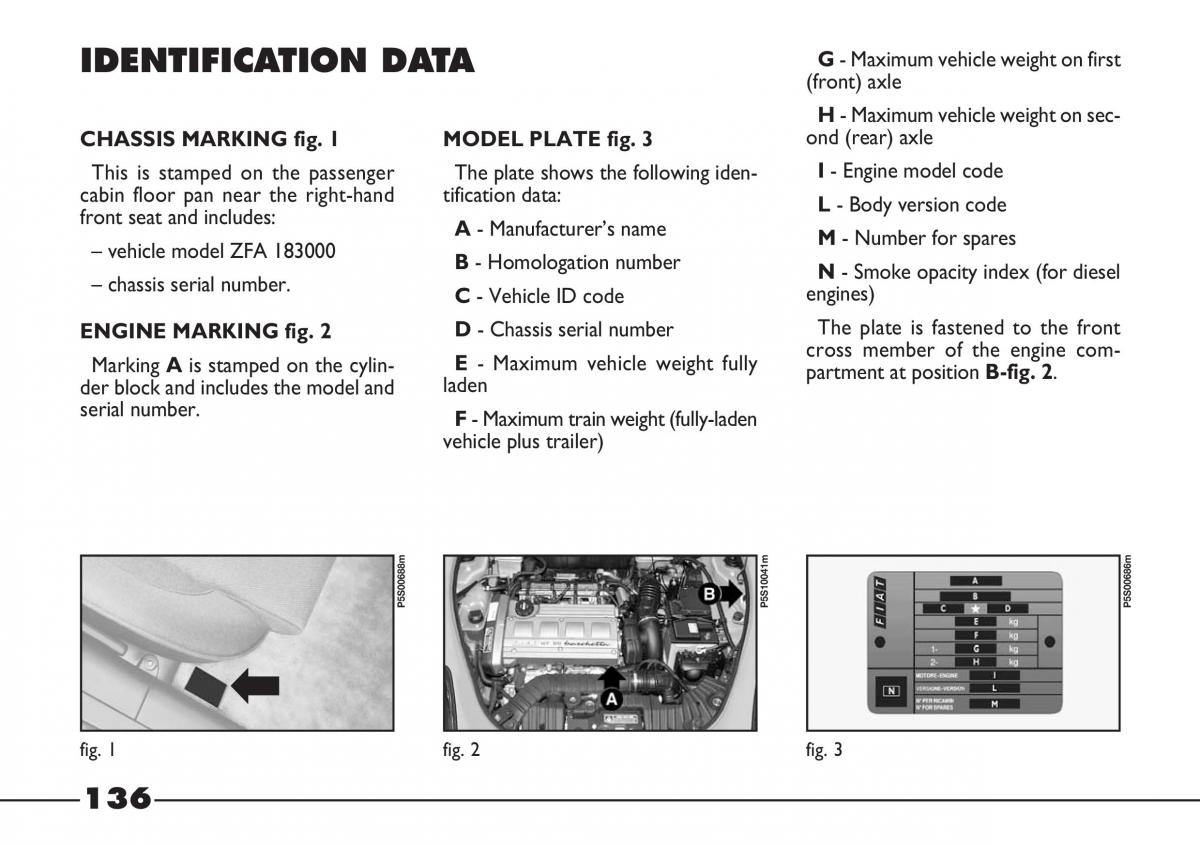 Fiat Barchetta owners manual / page 137