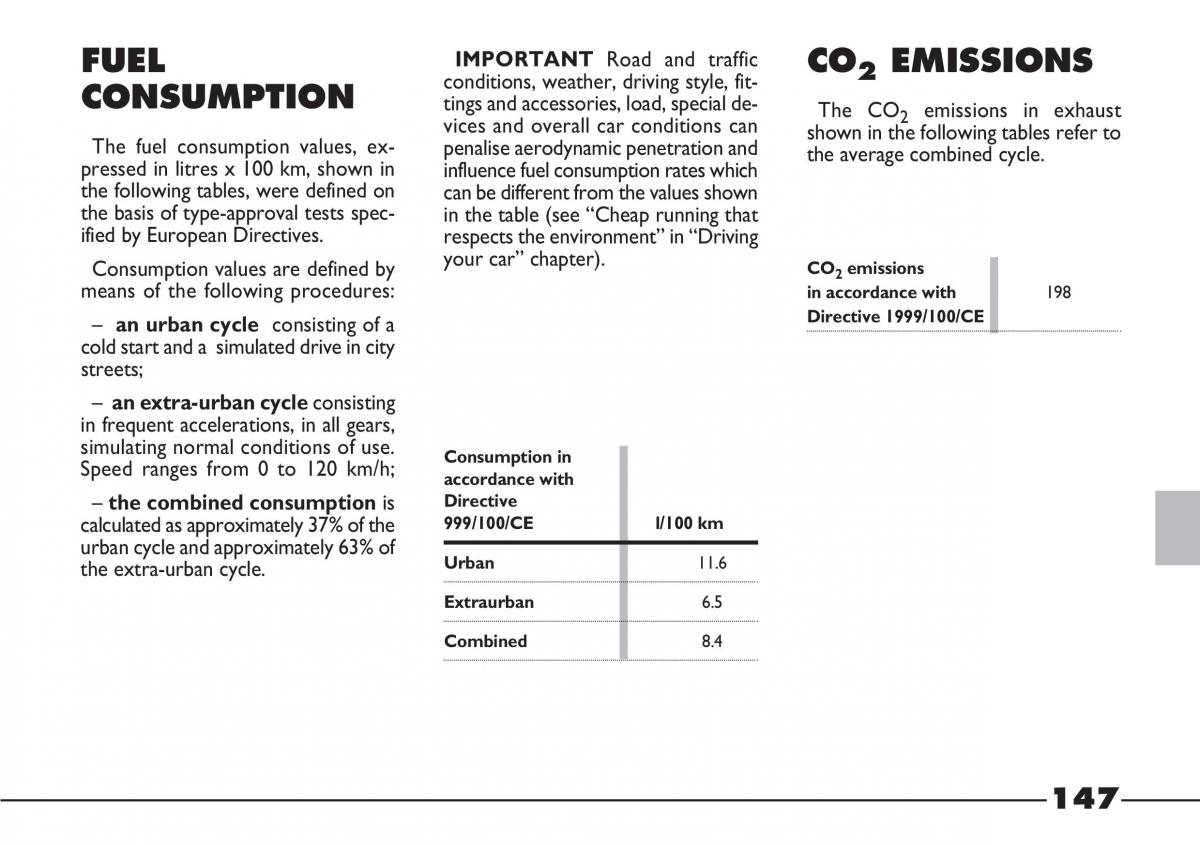 Fiat Barchetta owners manual / page 148