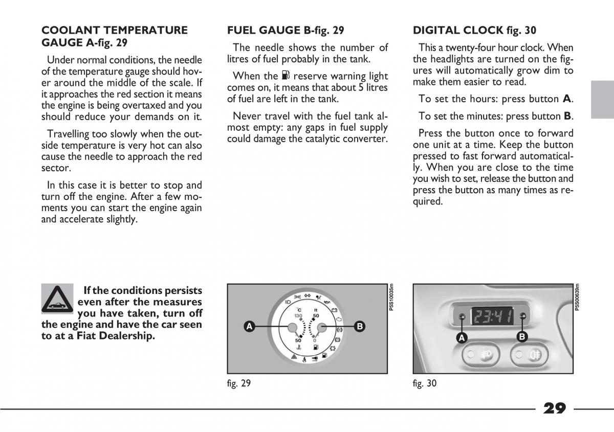 Fiat Barchetta owners manual / page 30