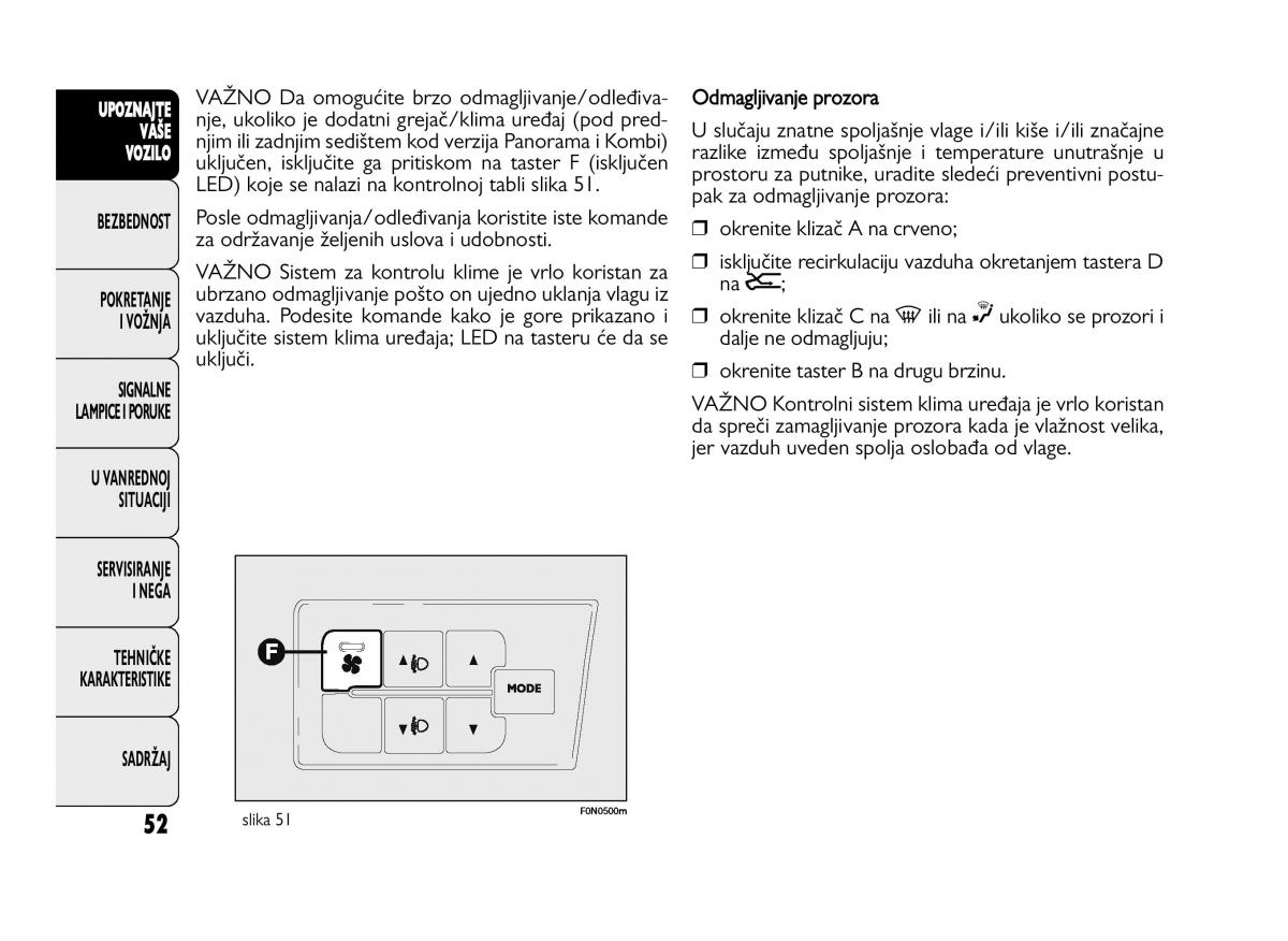 Fiat Ducato III 3 vlasnicko uputstvo / page 56