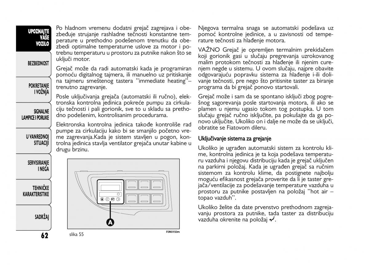 Fiat Ducato III 3 vlasnicko uputstvo / page 66