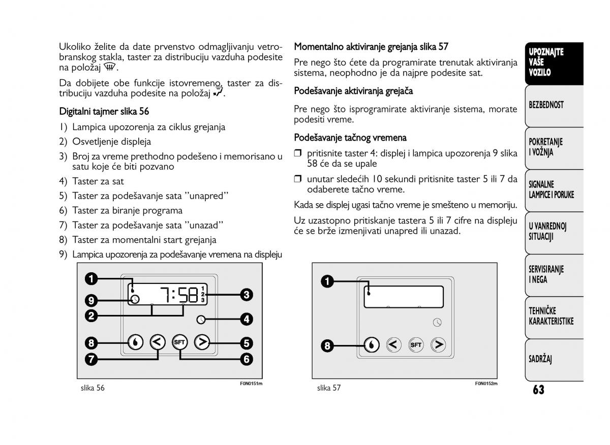 Fiat Ducato III 3 vlasnicko uputstvo / page 67