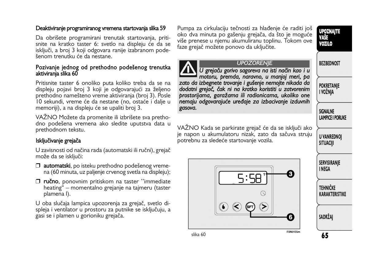 Fiat Ducato III 3 vlasnicko uputstvo / page 69