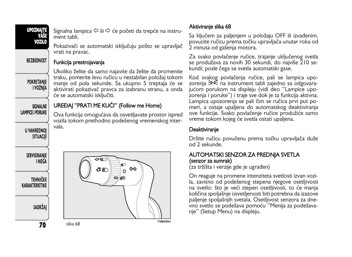 Fiat Ducato III 3 vlasnicko uputstvo / page 74