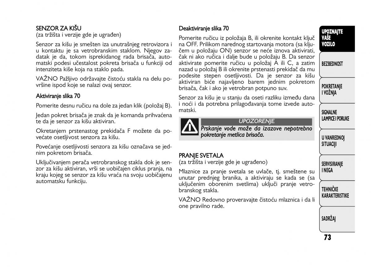 Fiat Ducato III 3 vlasnicko uputstvo / page 77