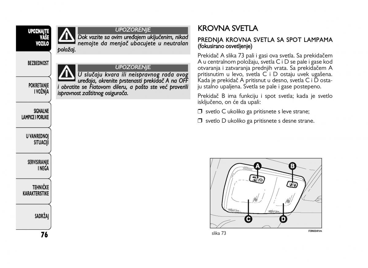 Fiat Ducato III 3 vlasnicko uputstvo / page 80