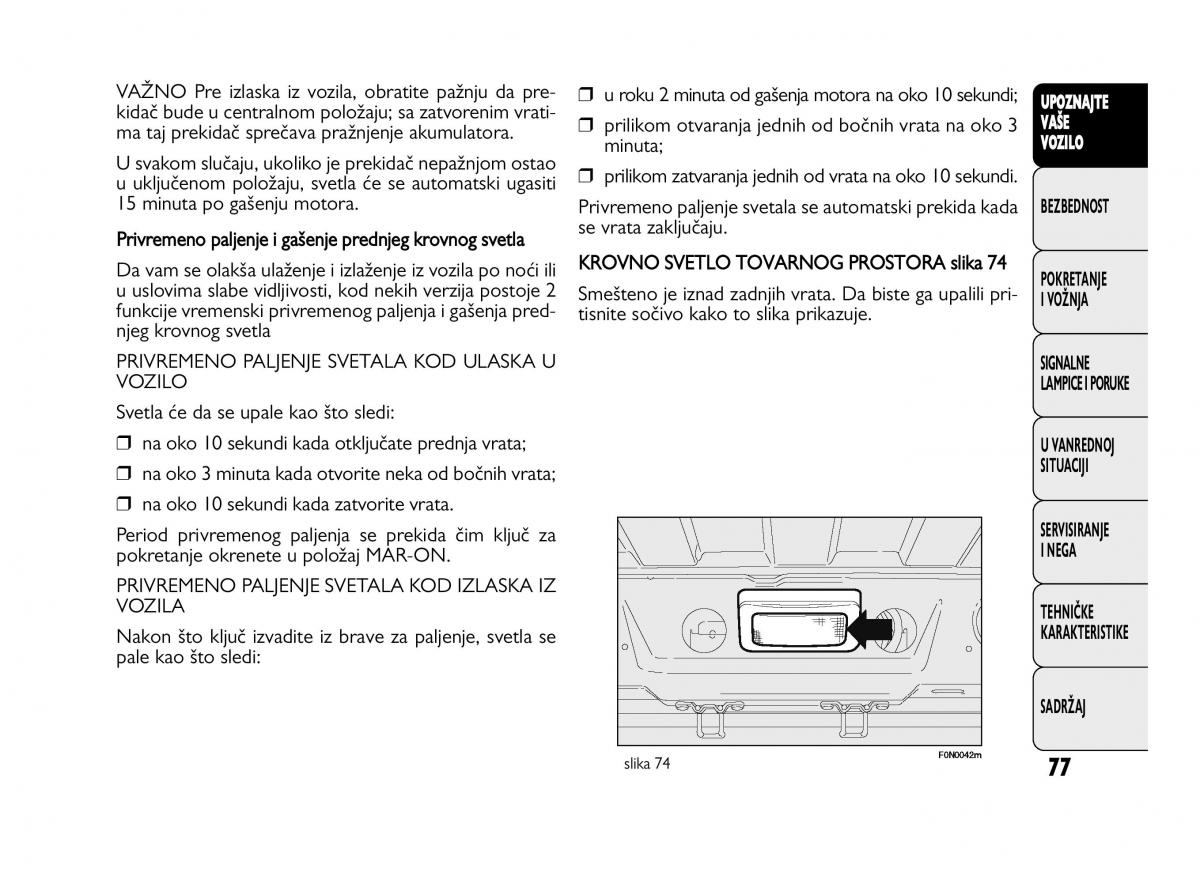 Fiat Ducato III 3 vlasnicko uputstvo / page 81